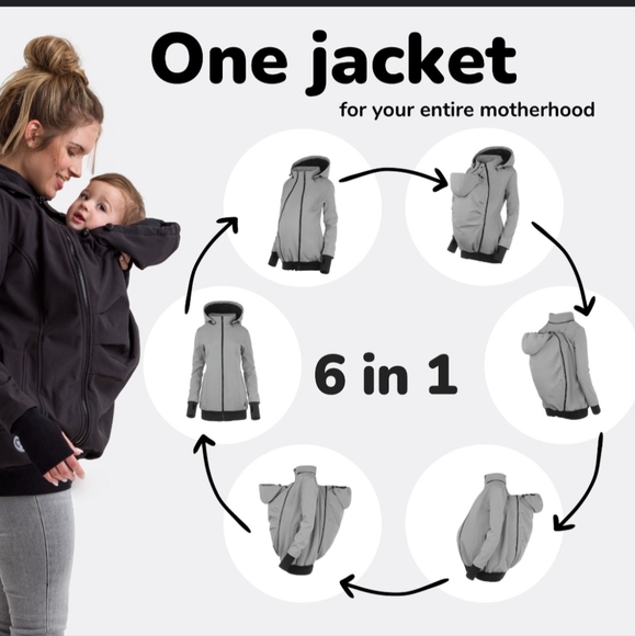 NWT EVEREST 6in1 Back/Front Softshell jacket, carrier jacket, size XXL - Picture 11 of 16